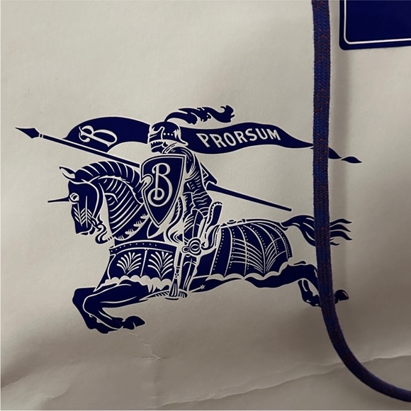 Burberry White and Blue Tote Bag - Picture 9 of 9